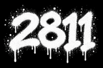 2811 vit logotyp på svart bakgrund